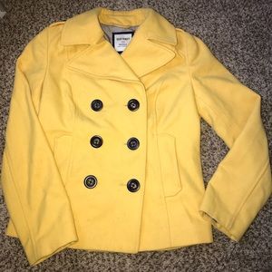 Gorgeous yellow pea coat, excellent condition!